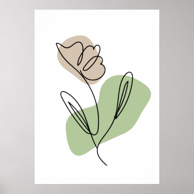 Blomlinjekonst Poster (Framsidan)