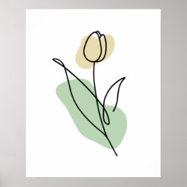 Blomlinjekonst Poster