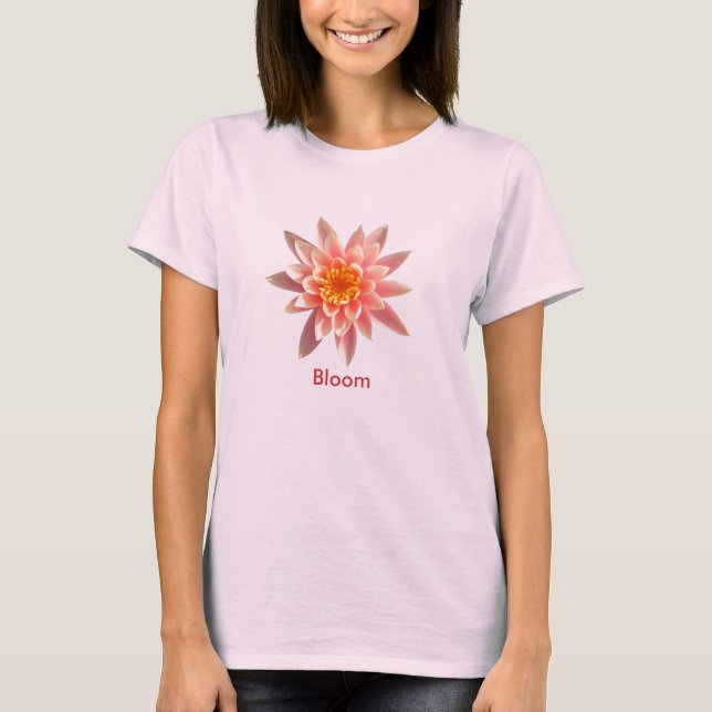 Blomlotusblommatank T-shirt (Framsida)