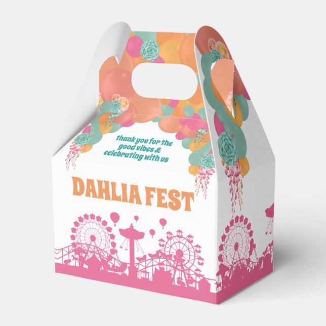 Blomm- och ballongkarnevalsfestival presentaskar (Framsidan Sidan)