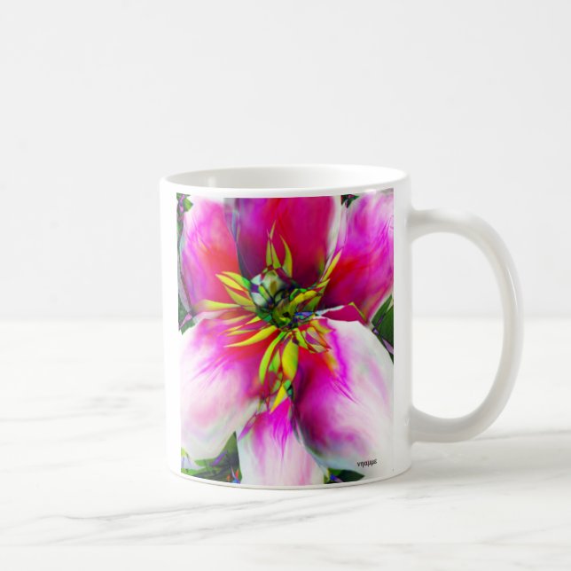 blomma abstrakt kaffemugg (Höger)
