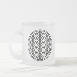 Blomma av den frostade Glass muggen för liv Frostad Glasmugg