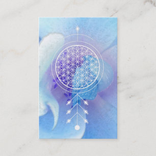 *~*blomma av geometriReiki för liv sakral Yoga Visitkort