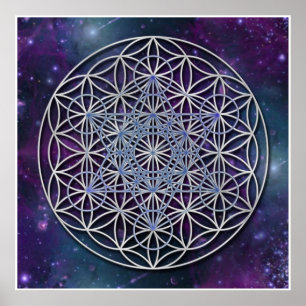 BLOMMA AV LIV - ärkeängelMetatron kub Poster