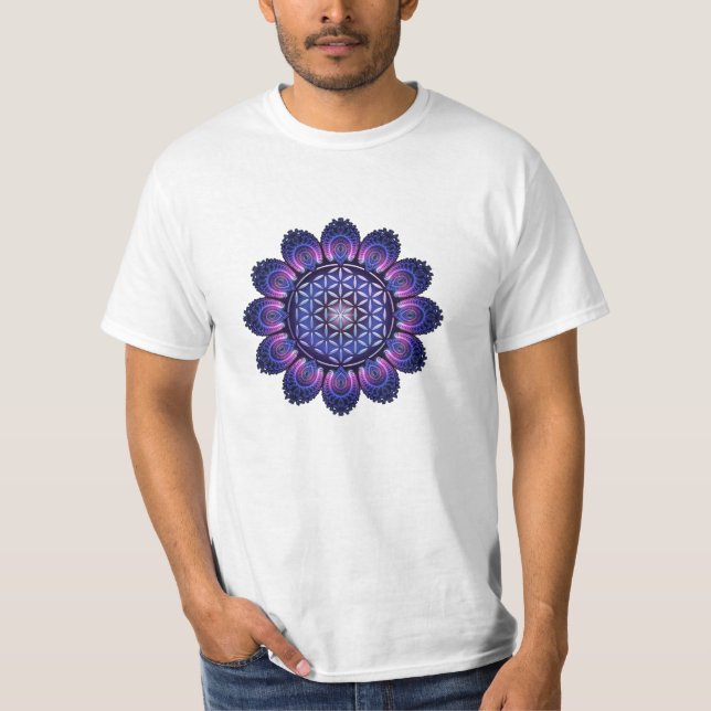 BLOMMA AV LIV/Blume des Lebens - Mandala II T-shirt (Framsida)