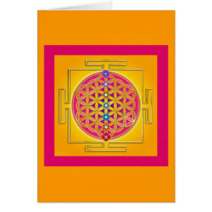 BLOMMA AV LIV - Chakras Yantra Hälsningskort