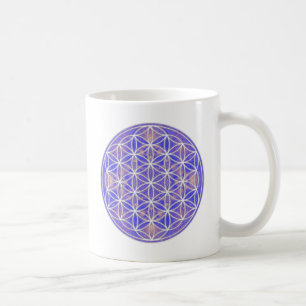 Blomma av liv (färg 3) kaffemugg