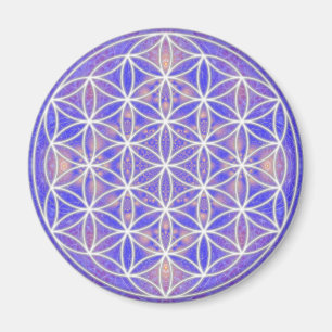 Blomma av liv (färg 3) magnet