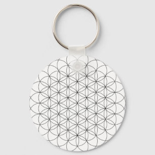 Blomma av liv Keychain Nyckelring
