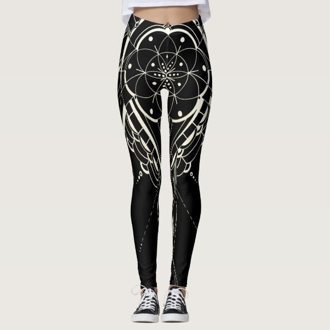 Blomma av liv leggings (Framsida)