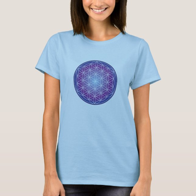 Blomma av liv - magenta t-shirt (Framsida)