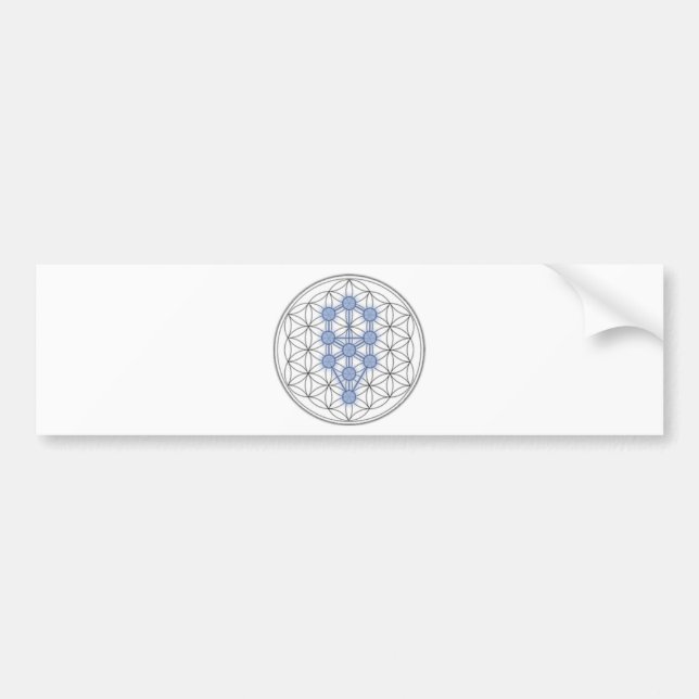 Blomma av liv och träd av livstid bildekal (Framsidan)
