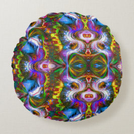 Blomma av liv rund kudde