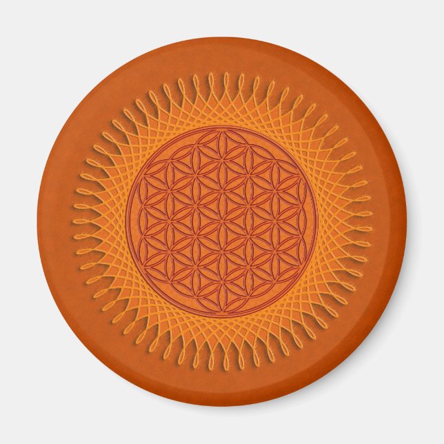 Blomma Av Liv / soldesign Magnet (Framsidan)
