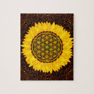 Blomma av liv - solros #2 pussel