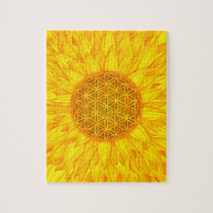 Blomma av liv - solros #3 pussel