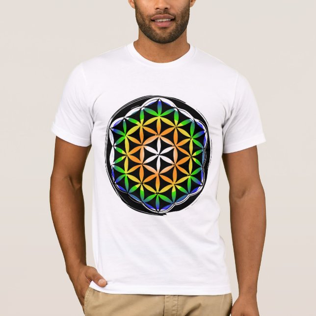 blomma av liv t-shirt (Framsida)