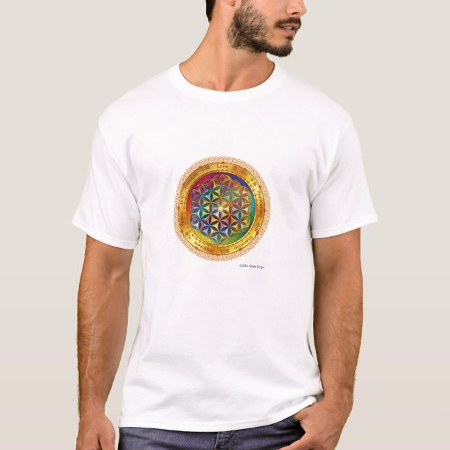 Blomma av liv tee shirt (Framsida)