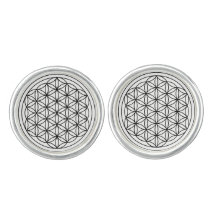 Blomma av livCufflinks, pläterat silver