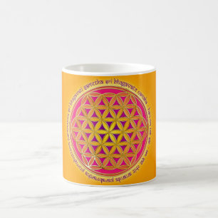 Blomma Av Livet med Moola-Mantra Kaffemugg