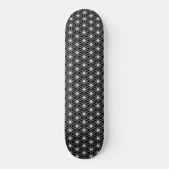 Blomma av livheliggeometri skateboard bräda 19,5 cm (Framsida)