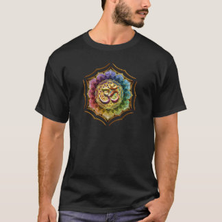 Blomma av mandalaen för meditation för Yoga för Tee Shirt