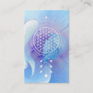 *~*blomma av rosa sakral geometriYoga Reiki för Visitkort