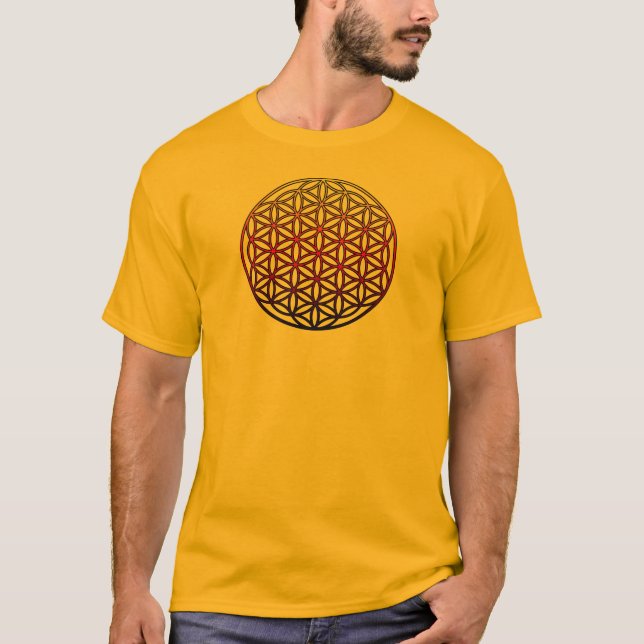 Blomma av sakralt geometrisymbol för liv - 1 t-shirt (Framsida)