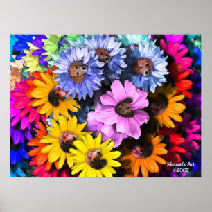 Blomma Beaglesaffisch Poster