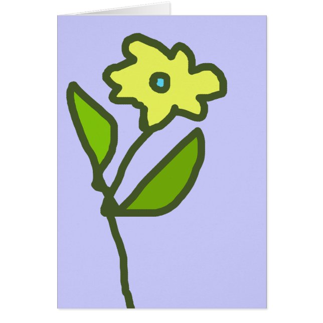 blomma bild hälsningskort (Framsidan)