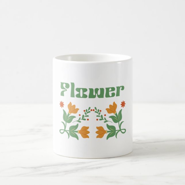 ”Blomma” blomstermotiv på mugg (Center)
