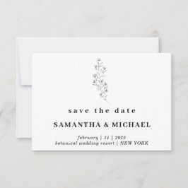 Blomma Boho Klar Indie Spara datum Bröllop Inbjudningar