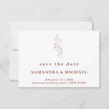 Blomma Boho Terrakotta Indie Spara datum Bröllop