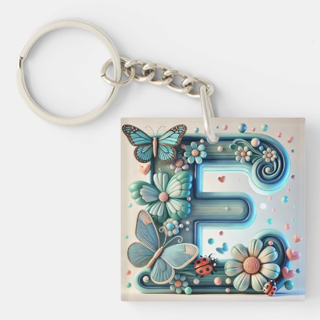 🦋 Blomma Bokstav E Fjäril Accent 🌸 (Framsidan)
