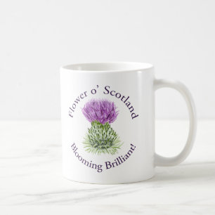 Blomma briljant skotsk Thistle Kaffemugg