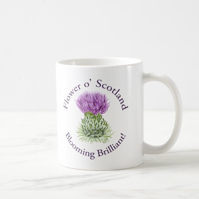 Blomma briljant skotsk Thistle Kaffemugg (Höger)