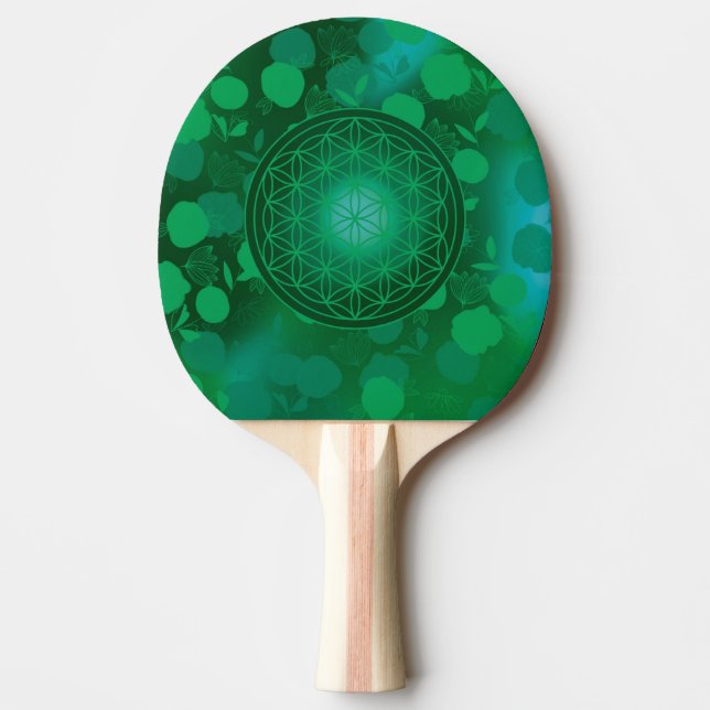 blomma, chakra,zen,helig geometrisk, renhet pingisracket (Framsidan)