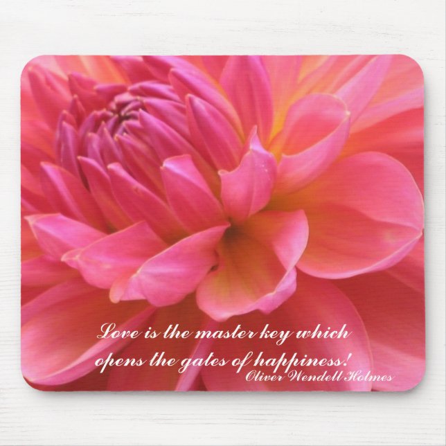 Blomma Dahlia Mousepad Musmatta (Framsidan)