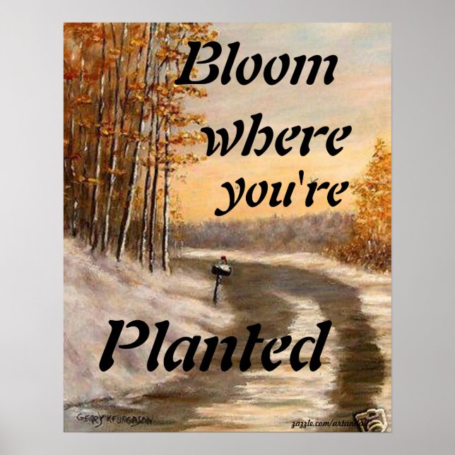 "BLOMMA DÄR DU PLANTERAS POSTER (Framsidan)