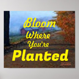BLOMMA DÄR DU PLANTERAS POSTER