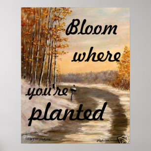 "BLOMMA DÄR DU PLANTERAS POSTER