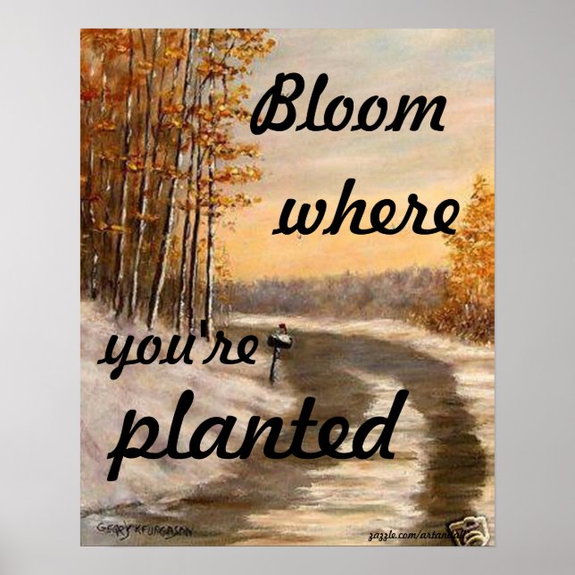 "BLOMMA DÄR DU PLANTERAS POSTER (Framsidan)