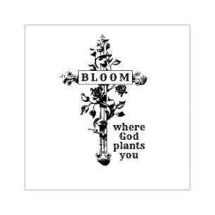 BLOMMA DÄR GOD PLANER DU RELIGIÖSA KOR STÄMPEL