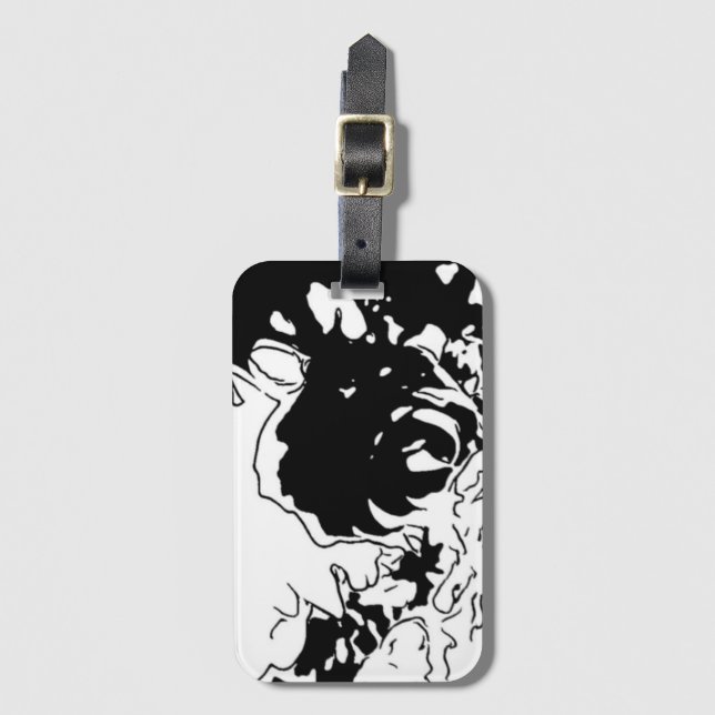 Blomma Doodle Bagagebricka (Framsida vertikal)