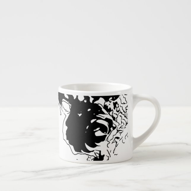 Blomma Doodle Espressomugg (Höger)