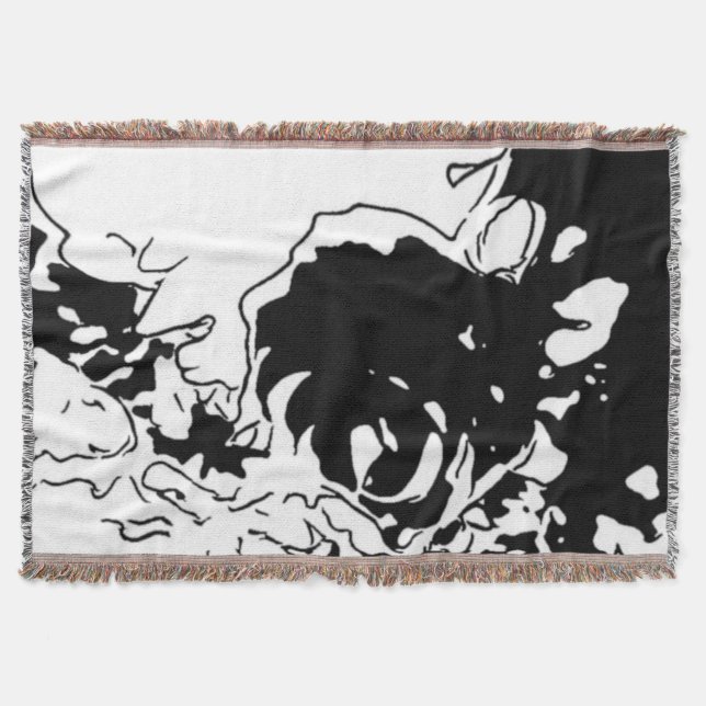Blomma Doodle Filt (Framsidan)