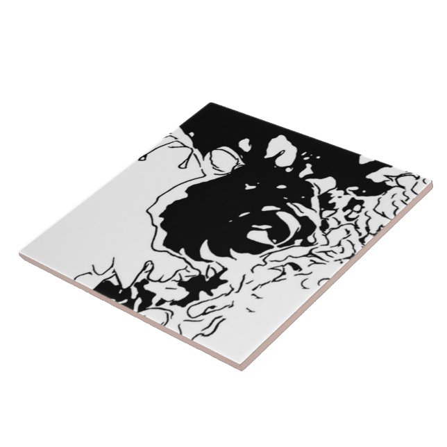 Blomma Doodle Kakelplatta (Sidan)