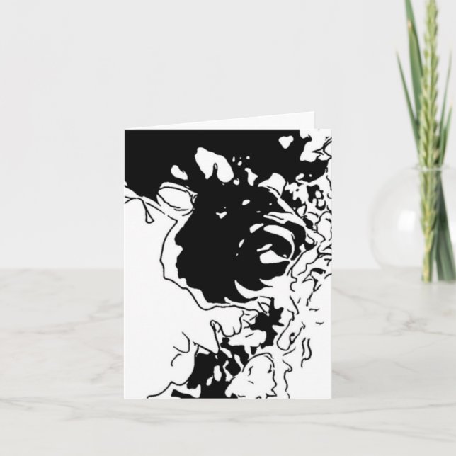 Blomma Doodle Kort (Framsida)