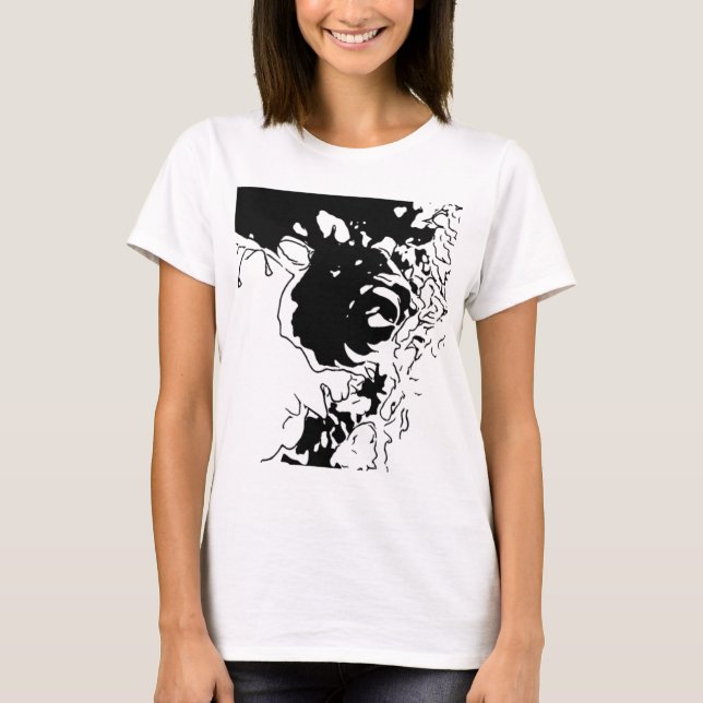 Blomma Doodle T Shirt (Framsida)