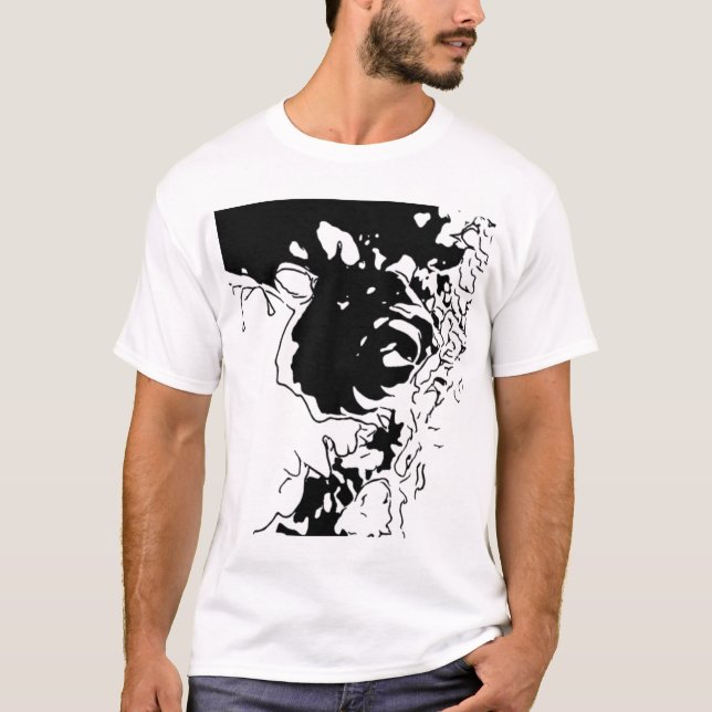 Blomma Doodle T Shirt (Framsida)